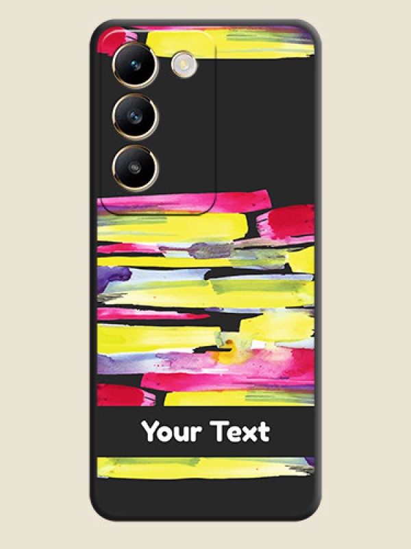 Custom Brush Coloured on Space Black Personalized Soft Matte Phone Covers - Vivo T3 5G - alternate view
