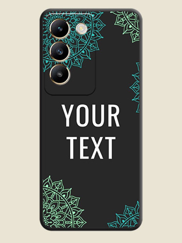 Custom Your Name with Floral Design on Space Black Custom Soft Matte Back Cover - Vivo T3 5G - alternate view