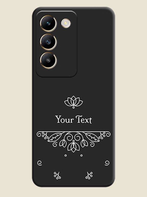Custom Lotus Garden Custom Text On Space Black Personalized Soft Matte Phone Covers - Vivo T3 5G - alternate view