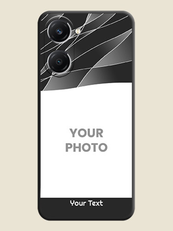 Custom Mixed Wave Lines on Photo On Space Black Custom Soft Matte Mobile Back Cover - Vivo T3 Lite 5G - alternate view
