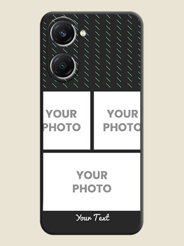 Custom Cross Dotted Pattern with 2 Image Holder On Space Black Custom Soft Matte Mobile Back Cover - Vivo T3 Lite 5G - alternate view