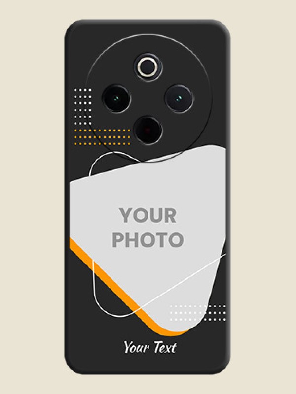 Custom Yellow Triangle on Photo On Space Black Custom Soft Matte Mobile Back Cover - Vivo T4 5G - alternate view