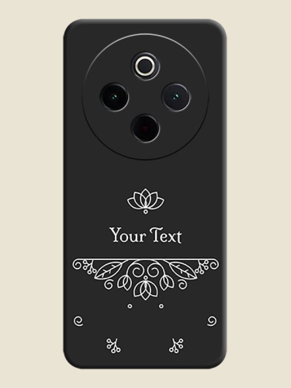 Custom Lotus Garden Custom Text On Space Black Custom Soft Matte Mobile Back Cover - Vivo T4 5G - alternate view