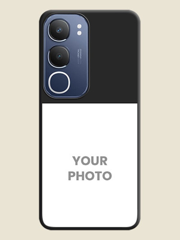 Custom Image Upload With Space Black Color On Custom Soft Matte Mobile Back Cover - Vivo T4 Lite - alternate view