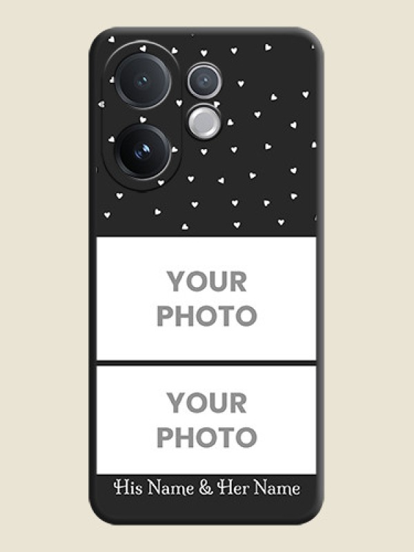 Custom Miniature Love Symbols with Name On Space Black Custom Soft Matte Mobile Back Cover - Vivo T4 Pro 5G - alternate view