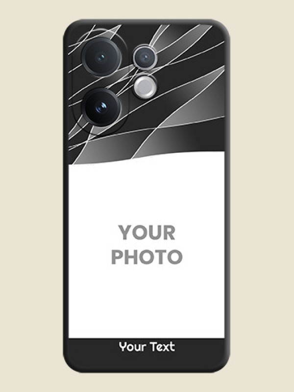 Custom Mixed Wave Lines on Photo On Space Black Custom Soft Matte Mobile Back Cover - Vivo T4 Pro 5G - alternate view
