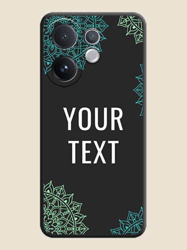 Custom Your Name with Floral Design On Space Black Custom Soft Matte Mobile Back Cover - Vivo T4 Pro 5G - alternate view
