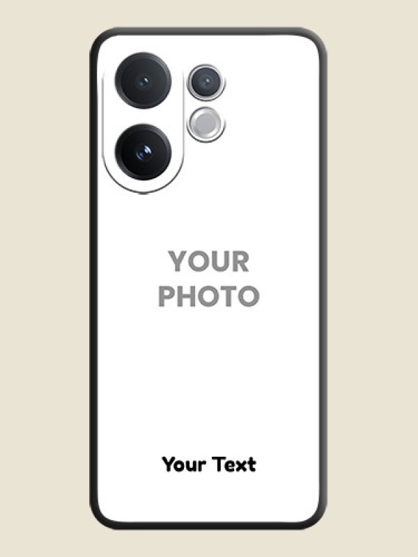 Custom Full Single Pic Upload With Text On Space Black Custom Soft Matte Mobile Back Cover - Vivo T4 Pro 5G - alternate view