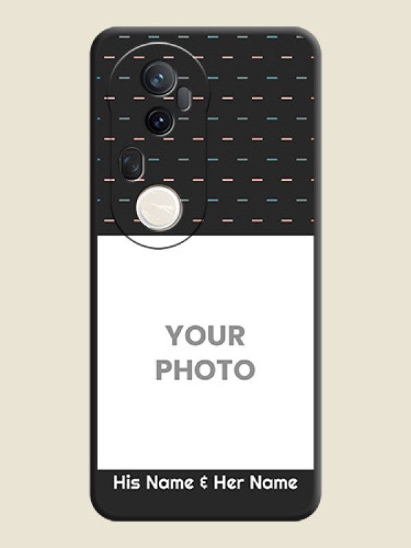 Custom Line Pattern Design with Text On Space Black Custom Soft Matte Mobile Back Cover - Vivo T4 Ultra 5G - alternate view