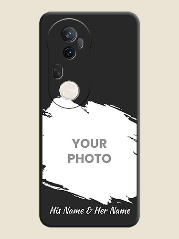 Custom Grunge Brush Strokes on Photo On Space Black Custom Soft Matte Mobile Back Cover - Vivo T4 Ultra 5G - alternate view