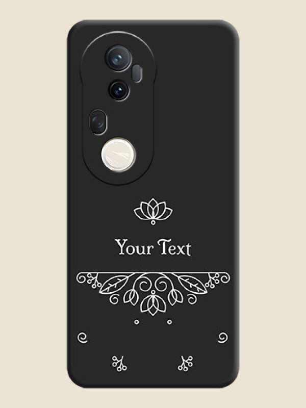 Custom Lotus Garden Custom Text On Space Black Custom Soft Matte Mobile Back Cover - Vivo T4 Ultra 5G - alternate view