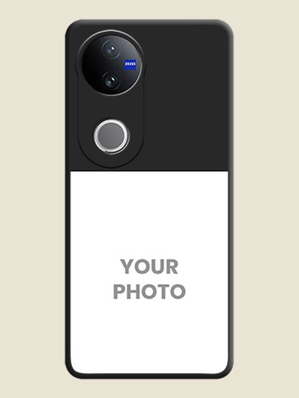 Custom Image Upload With Space Black Color On Custom Soft Matte Mobile Back Cover - Vivo T4R 5G - alternate view