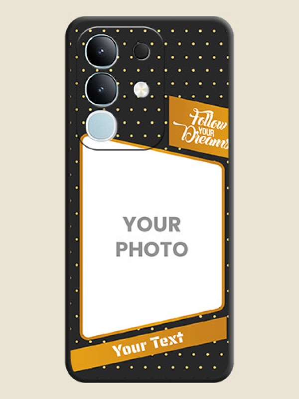Custom Follow Your Dreams with White Dots On Space Black Custom Soft Matte Mobile Back Cover - Vivo T4x 5G - alternate view