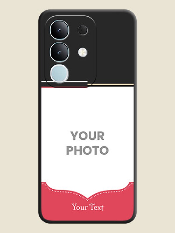 Custom Classic Plain Design with Name On Space Black Custom Soft Matte Mobile Back Cover - Vivo T4x 5G - alternate view