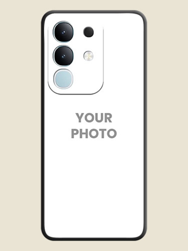 Custom Full Single Pic Upload On Space Black Custom Soft Matte Mobile Back Cover - Vivo T4x 5G - alternate view
