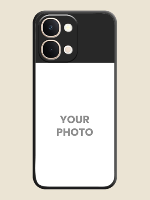 Custom Image Upload With Space Black Color On Custom Soft Matte Mobile Back Cover - Vivo T5X 5G - alternate view