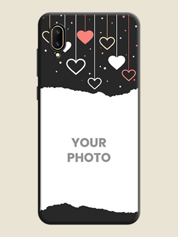 Custom Love Hangings with Splash Wave Picture on Space Black Custom Soft Matte Phone Back Cover - Vivo V11 Pro - alternate view