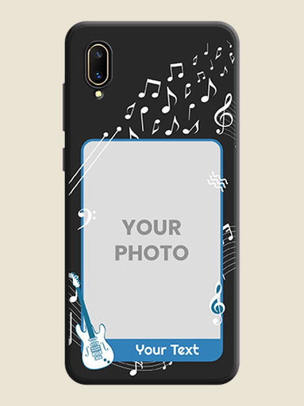Custom Musical Theme Design with Text on Photo on Space Black Soft Matte Mobile Case - Vivo V11 Pro - alternate view