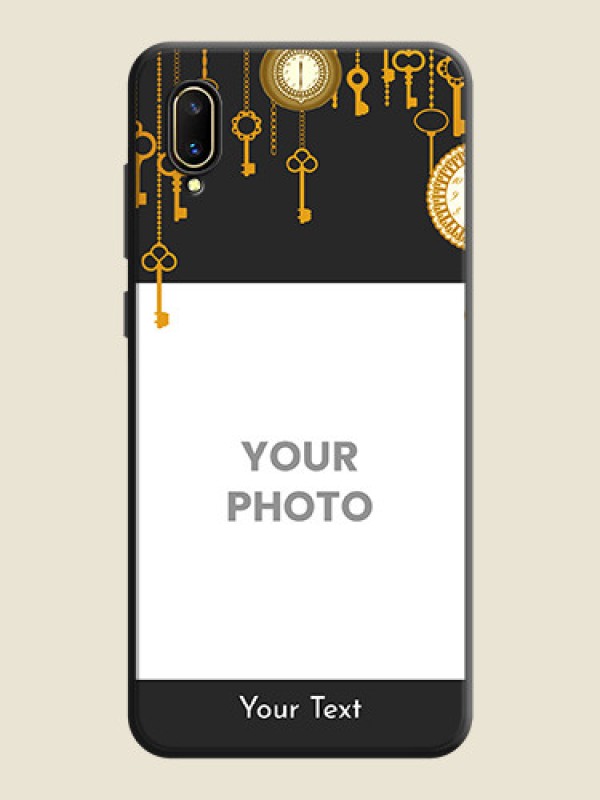 Custom Decorative Design with Text on Space Black Custom Soft Matte Back Cover - Vivo V11 Pro - alternate view