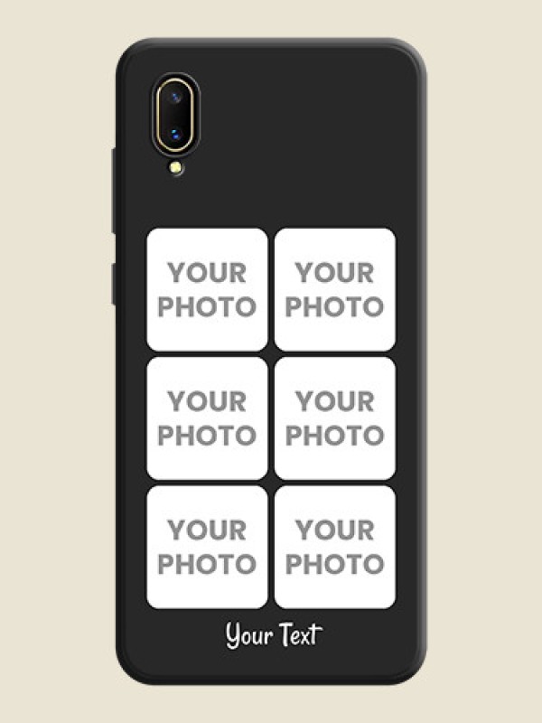 Custom Floral Art with 6 Image Holder on Photo on Space Black Soft Matte Mobile Case - Vivo V11 Pro - alternate view