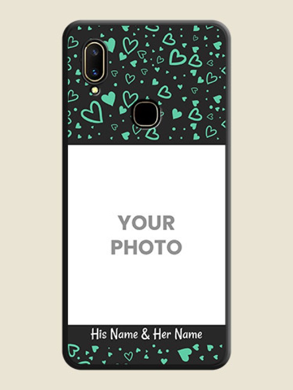 Custom Sea Green Indefinite Love Pattern - Photo on Space Black Soft Matte Mobile Cover - Vivo V11 - alternate view