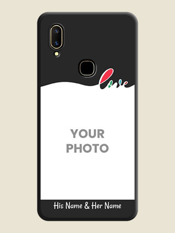 Custom Fall in Love Pattern with Picture - Photo on Space Black Soft Matte Mobile Case - Vivo V11 - alternate view