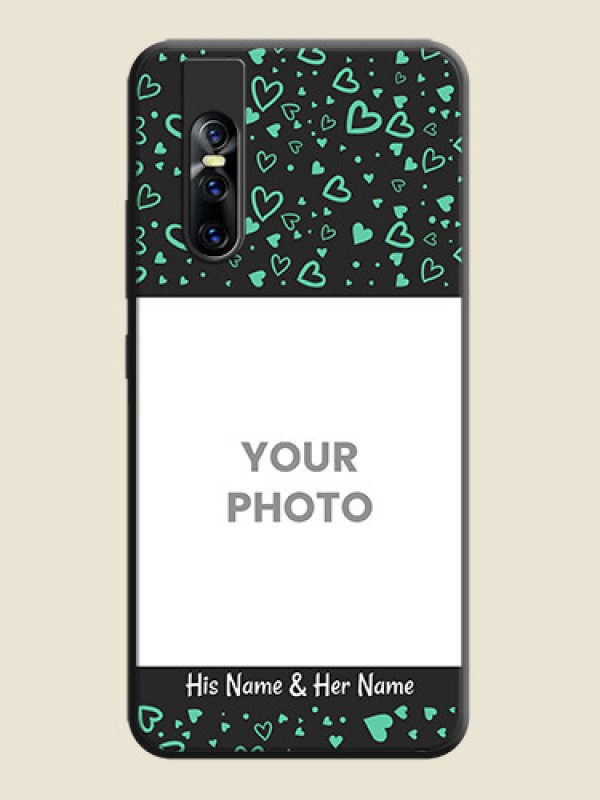 Custom Sea Green Indefinite Love Pattern - Photo on Space Black Soft Matte Mobile Cover - Vivo V15 Pro - alternate view