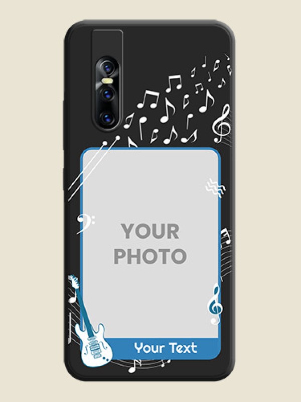 Custom Musical Theme Design with Text - Photo on Space Black Soft Matte Mobile Case - Vivo V15 Pro - alternate view