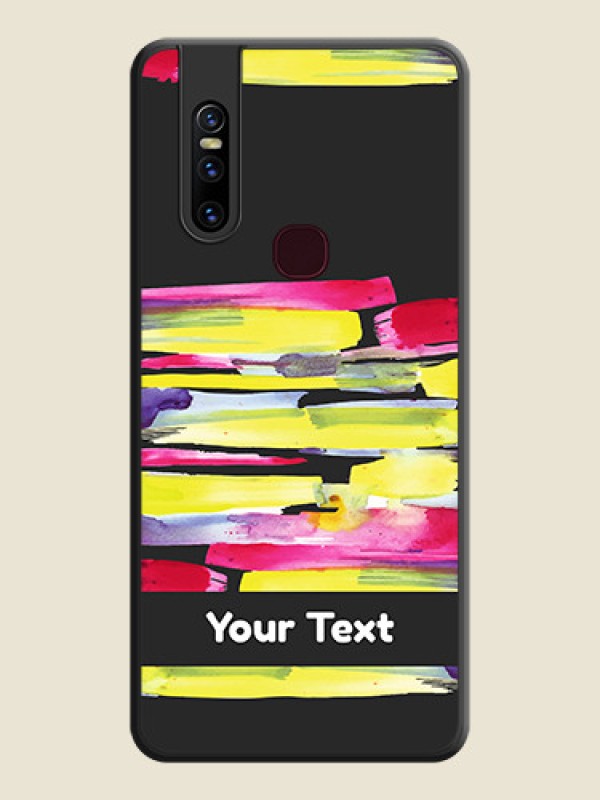 Custom Brush Coloured on Space Black Personalized Soft Matte Phone Covers - Vivo V15 - alternate view