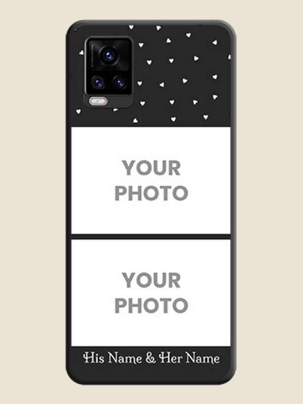 Custom Miniature Love Symbols with Name on Space Black Custom Soft Matte Back Cover - Vivo V20 Pro 5G - alternate view