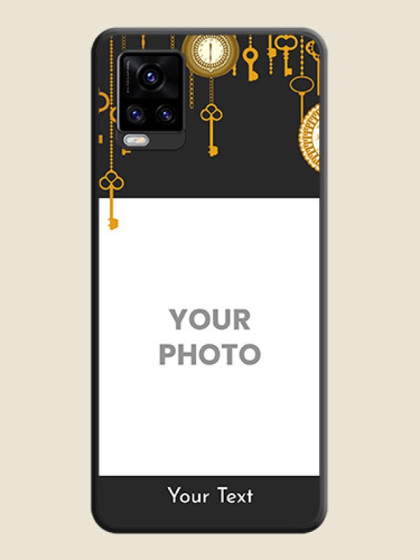 Custom Decorative Design with Text on Space Black Custom Soft Matte Back Cover - Vivo V20 Pro 5G - alternate view