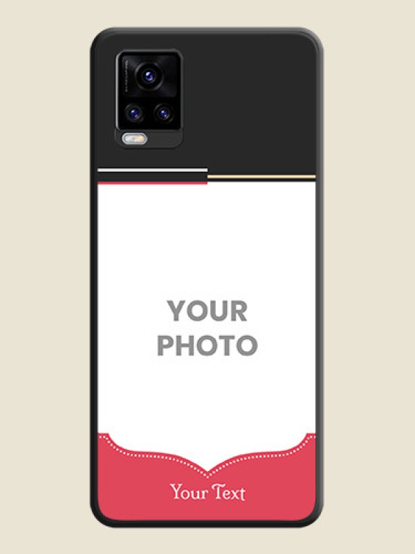 Custom Classic Plain Design with Name on Photo on Space Black Soft Matte Phone Cover - Vivo V20 Pro 5G - alternate view