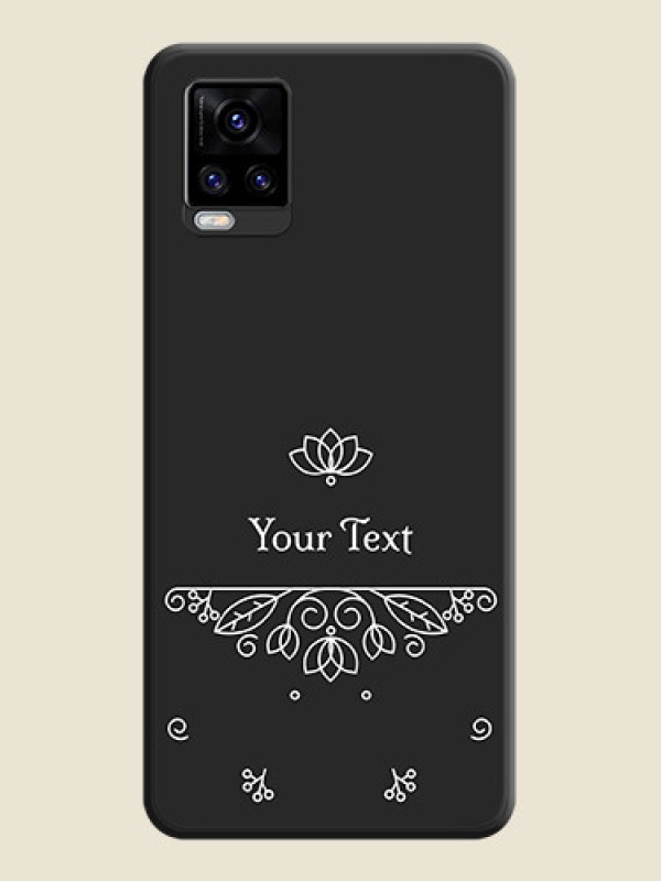 Custom Lotus Garden Custom Text On Space Black Personalized Soft Matte Phone Covers -Vivo V20 Pro - alternate view