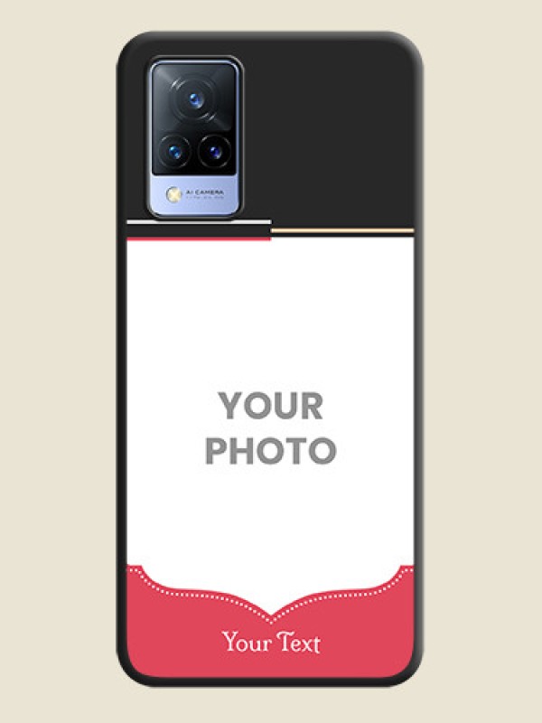 Custom Classic Plain Design with Name on Photo on Space Black Soft Matte Phone Cover - Vivo V21 5G - alternate view