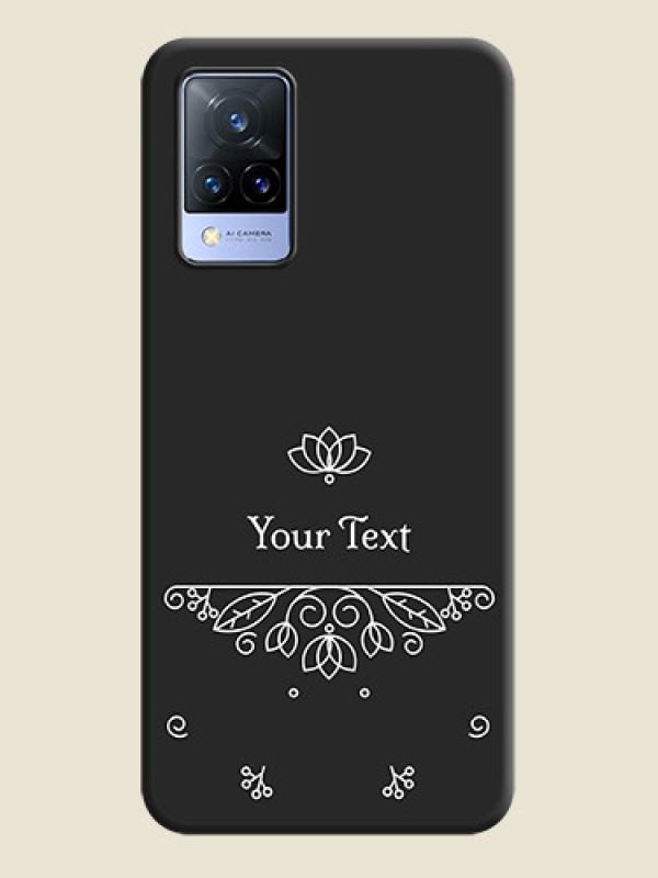 Custom Lotus Garden Custom Text On Space Black Personalized Soft Matte Phone Covers -Vivo V21 5G - alternate view