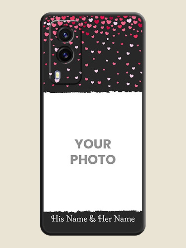Custom Fall in Love with Your Partner  on Photo on Space Black Soft Matte Phone Cover - Vivo V21E 5G - alternate view