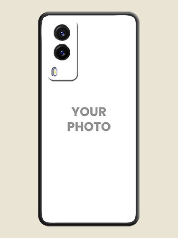 Custom Full Single Pic Upload On Space Black Personalized Soft Matte Phone Covers -Vivo V21E 5G - alternate view