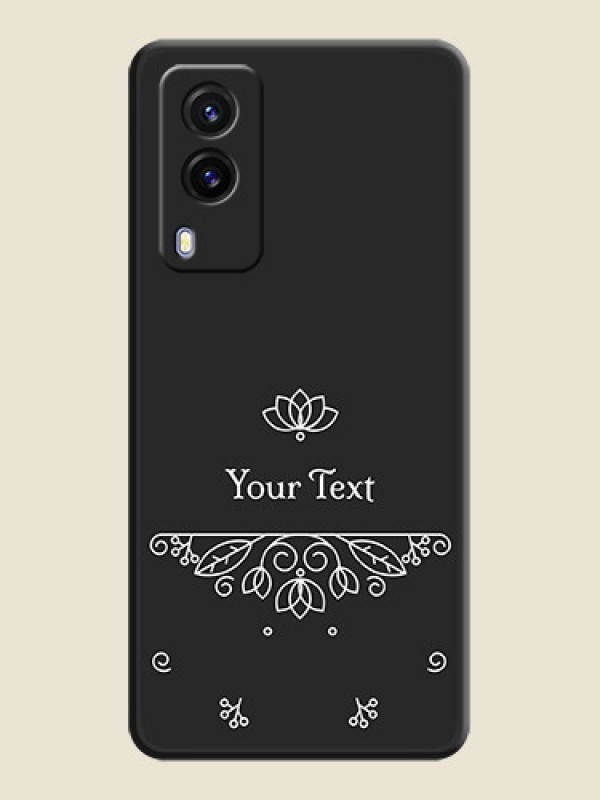 Custom Lotus Garden Custom Text On Space Black Personalized Soft Matte Phone Covers -Vivo V21E 5G - alternate view