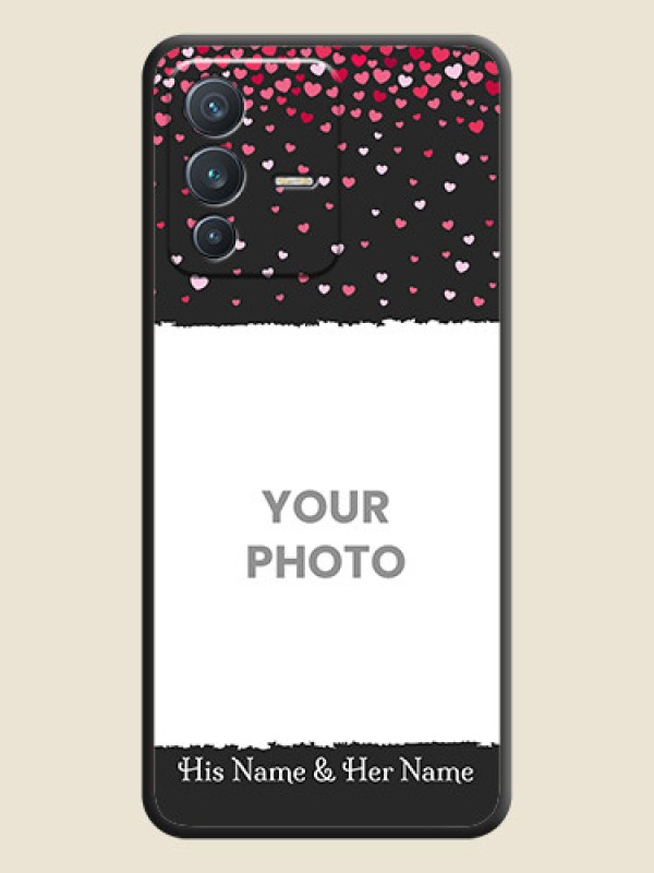 Custom Fall in Love with Your Partner  on Photo on Space Black Soft Matte Phone Cover - Vivo V23 5G - alternate view