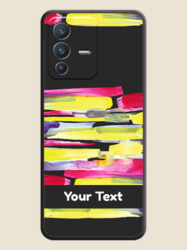 Custom Brush Coloured on Space Black Personalized Soft Matte Phone Covers - Vivo V23 5G - alternate view