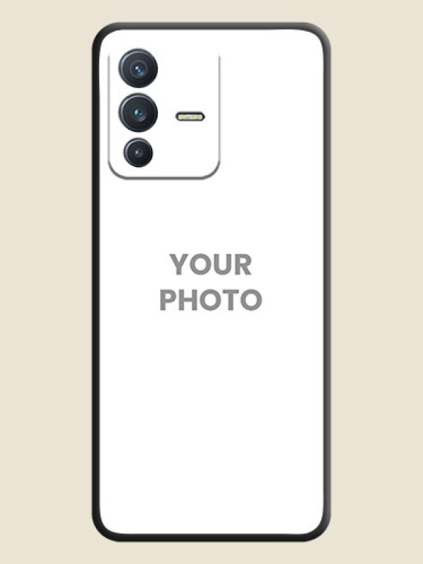 Custom Full Single Pic Upload On Space Black Personalized Soft Matte Phone Covers -Vivo V23 5G - alternate view