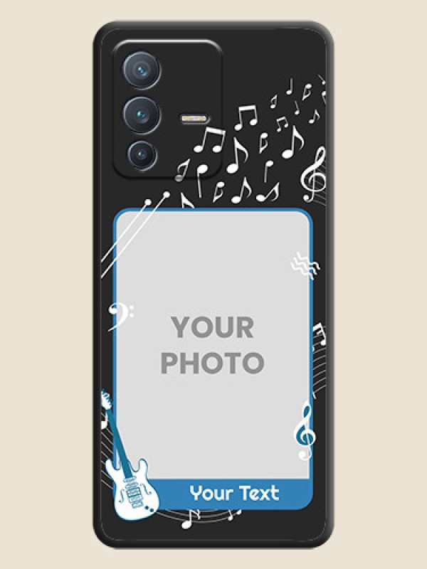 Custom Musical Theme Design with Text on Photo on Space Black Soft Matte Mobile Case - Vivo V23 Pro 5G - alternate view