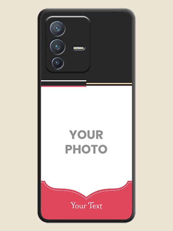 Custom Classic Plain Design with Name on Photo on Space Black Soft Matte Phone Cover - Vivo V23 Pro 5G - alternate view