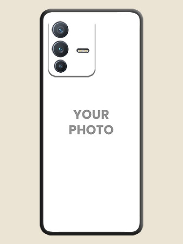 Custom Full Single Pic Upload On Space Black Personalized Soft Matte Phone Covers -Vivo V23 Pro 5G - alternate view