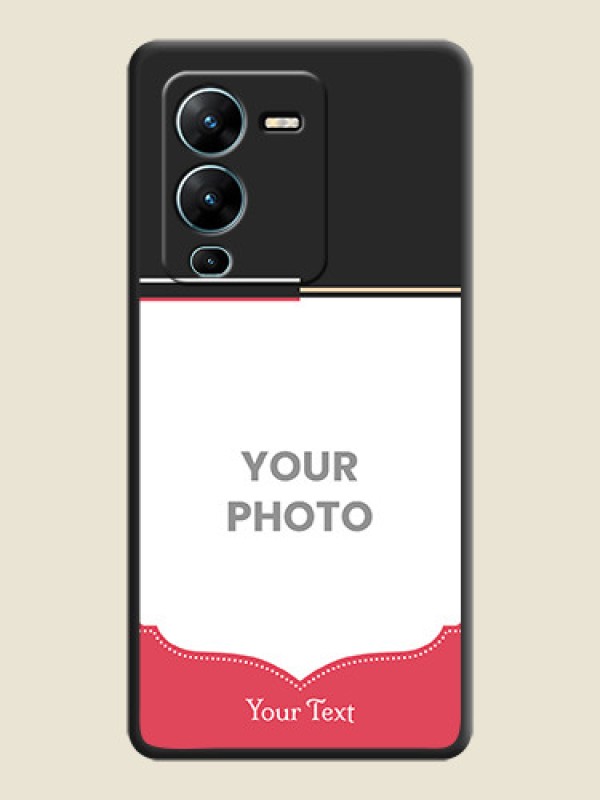 Custom Classic Plain Design with Name on Photo on Space Black Soft Matte Phone Cover - Vivo V25 Pro 5G - alternate view