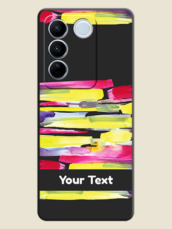 Custom Brush Coloured on Space Black Personalized Soft Matte Phone Covers - Vivo V27 Pro - alternate view