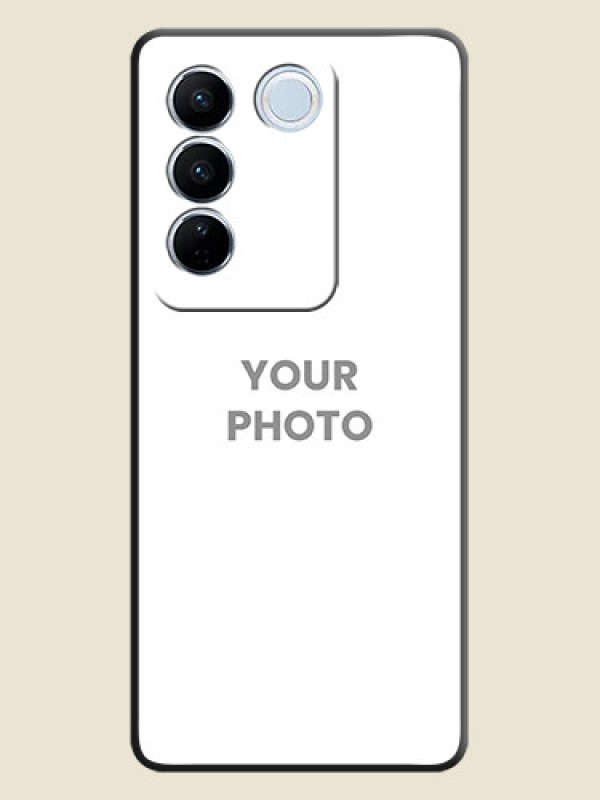 Custom Full Single Pic Upload On Space Black Personalized Soft Matte Phone Covers -Vivo V27 Pro - alternate view
