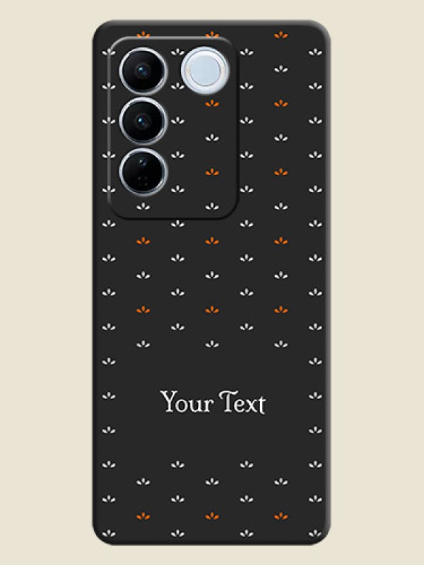 Custom Simple Pattern With Custom Text On Space Black Personalized Soft Matte Phone Covers -Vivo V27 Pro - alternate view