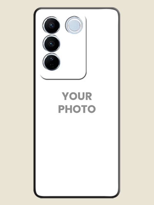 Custom Full Single Pic Upload On Space Black Personalized Soft Matte Phone Covers -Vivo V27 - alternate view