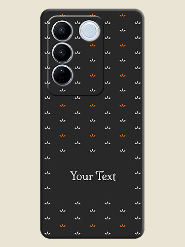 Custom Simple Pattern With Custom Text On Space Black Personalized Soft Matte Phone Covers -Vivo V27 - alternate view